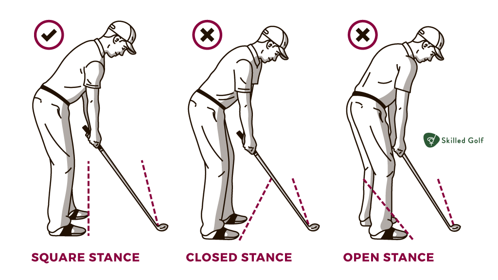 golf stance alignements