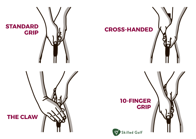 types of golf putting grips