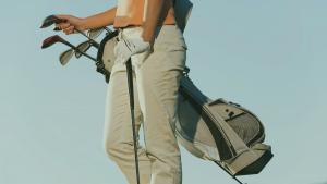 golfer with bag